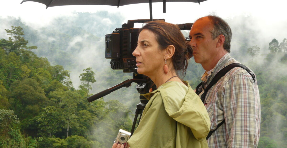 Olivella Foresta con Bruno Cavallari, fonico - Foto di O. Foresta