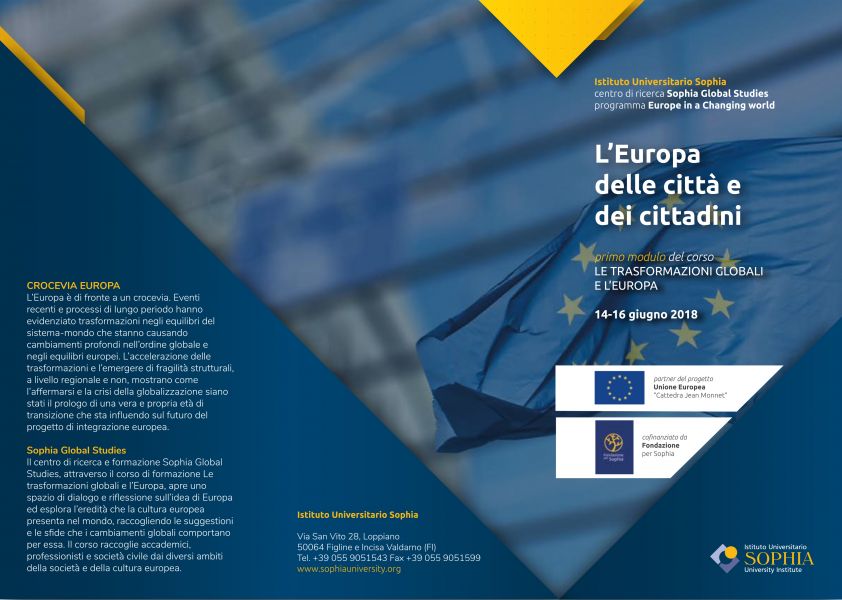 Sophia University: a new proposal to understand the project of European unity